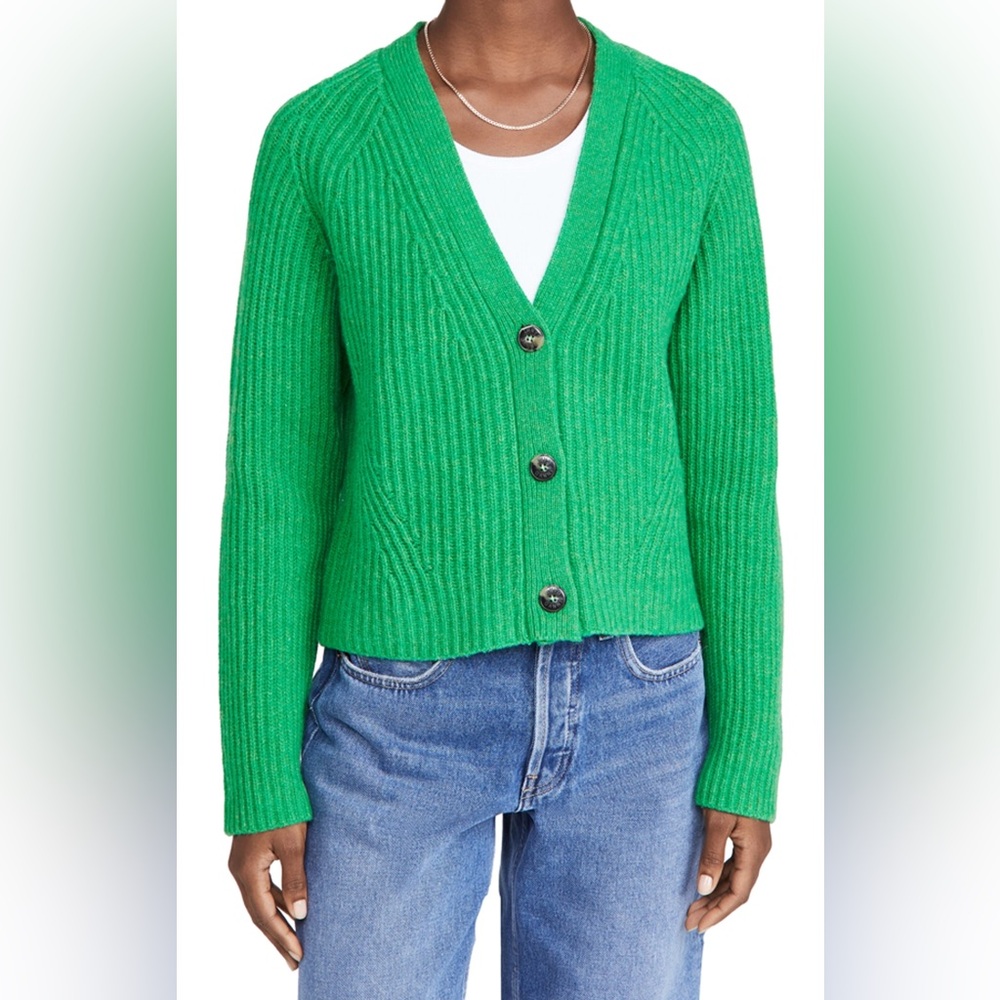 Ganni Women’s Green Cardigan Size M